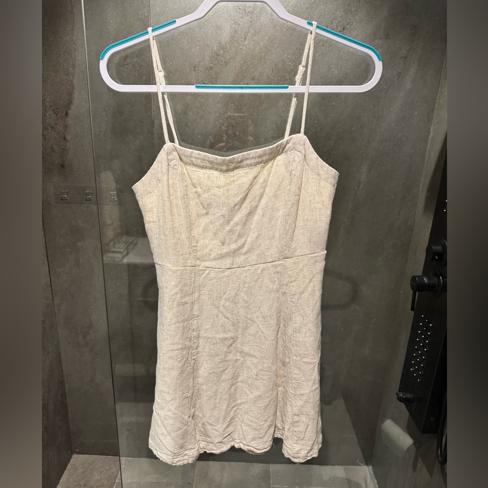 American Eagle Chic Cream Spaghetti Strap Dress